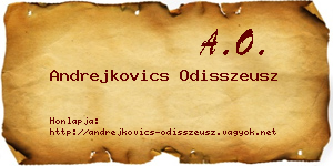 Andrejkovics Odisszeusz névjegykártya